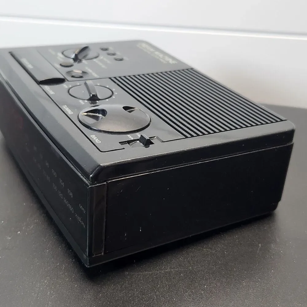 Vintage Sony ICF-C3W Alarm Clock Radio FM/AM Digital Black Dream Machine